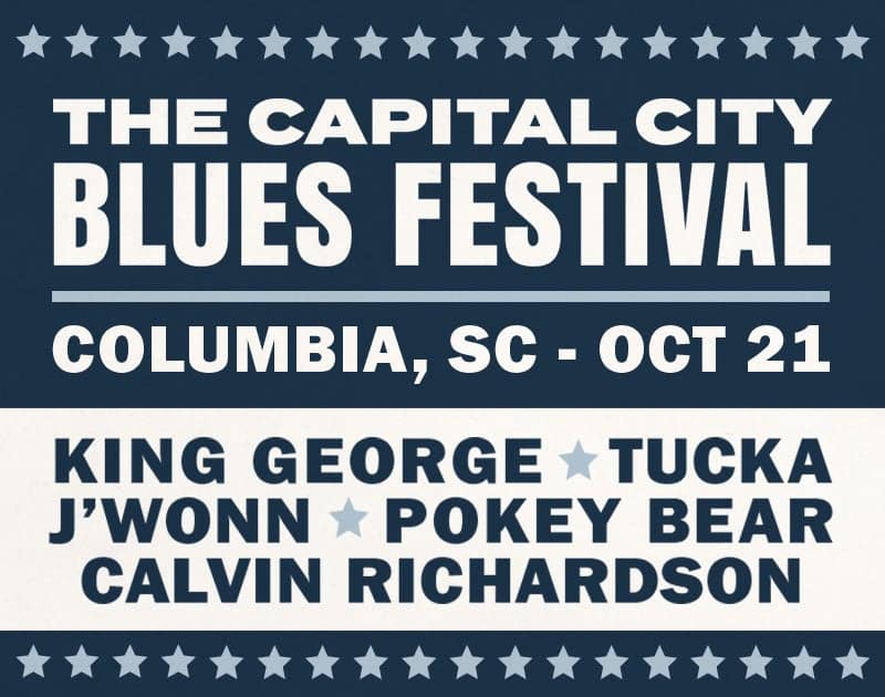 Flier for the Capital City Blue Festival in Columbia, SC